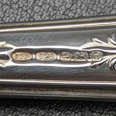 UK made sterling silver handle letter opener in case